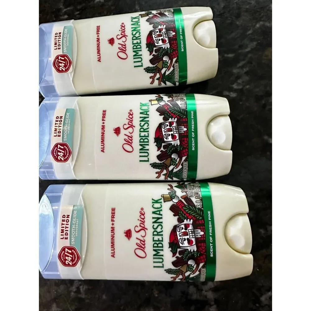 Old Spice Aluminum Free Deodorant lumbersnack Limited, edition, fresh pine, thre - Picture 2 of 5